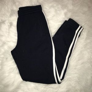 Brandy Melville Navy and White Rosa Sweatpants